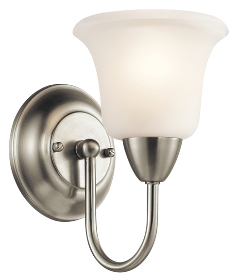 Kichler Nicholson Wall Sconce 1 Light in Brushed Nickel Finish Model: 45881NI