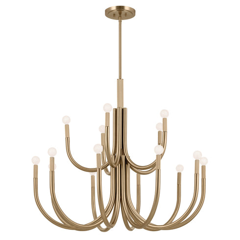 Kichler Odensa 40 Inch 15 Light Chandelier In Model: 52552PN