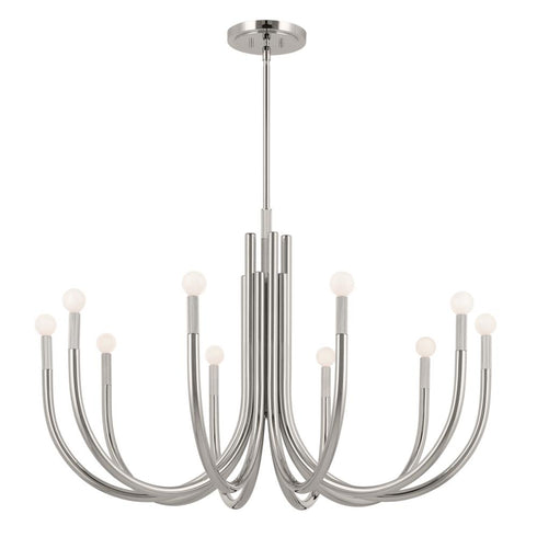 Kichler Odensa Chandelier 10 Light in Black Finish Model: 52551BK