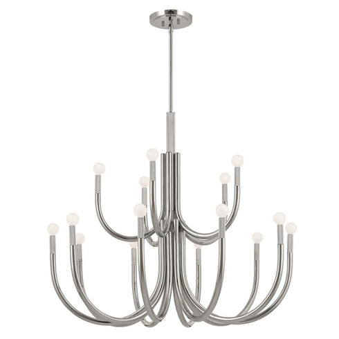 Kichler Odensa Chandelier 15 Light in Black Finish Model: 52552BK