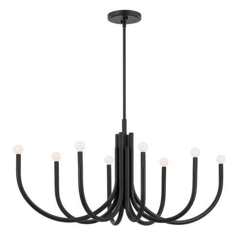 Kichler Odensa Oval Chandelier 8 Light in Black Finish Model: 52553BK