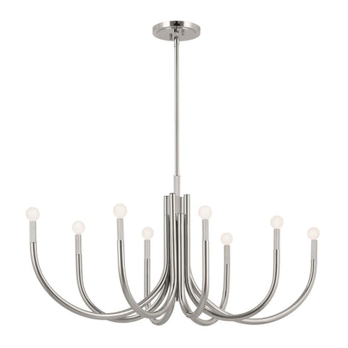 Kichler Odensa Oval Chandelier 8 Light in Black Finish Model: 52553BK