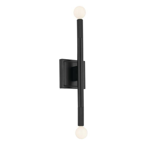 Kichler Odensa Wall Sconce 2 Light in Black Finish Model: 52556BK