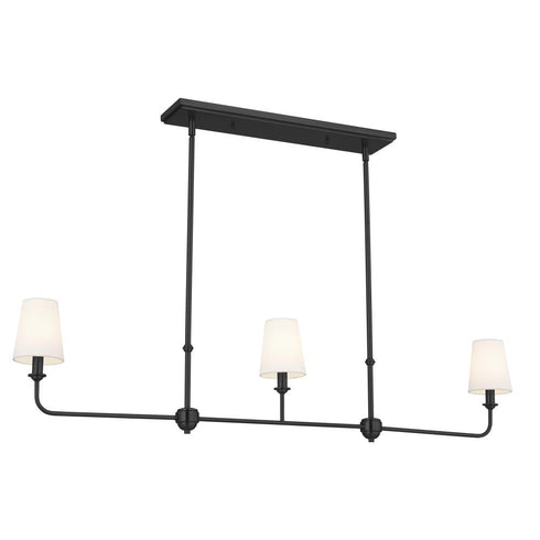 Kichler Pallas 3 Light Linear Chandelier Model: 52519BK