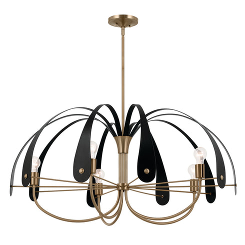 Kichler Petal 42.5 Inch 5 Light Chandelier In Model: 52573CPZ