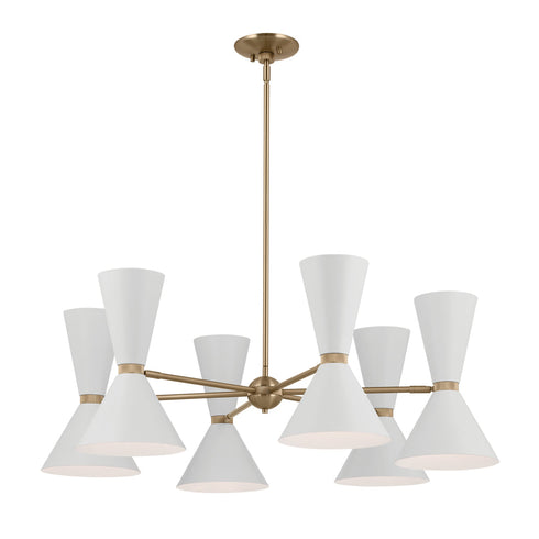 Kichler Phix 38.75 Inch 12 Light Chandelier In Model: 52566CPZGRG