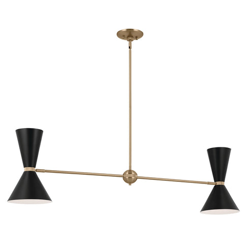 Kichler Phix 48 Inch 4 Light Linear Chandelier In Model: 52569CPZWH