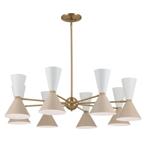 Kichler Phix Chandelier 16 Light in Champagne Bronze Finish Model: 52567CPZBK