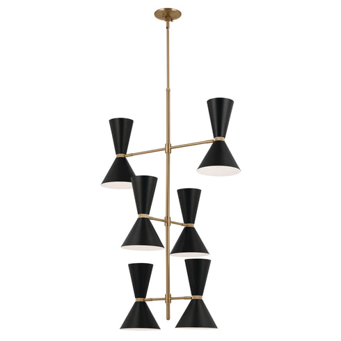 Kichler Phix Foyer Chandelier 12 Light in Champagne Bronze Finish Model: 52568CPZBK