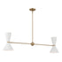 Kichler Phix Linear Chandelier 4 Light in Champagne Bronze Finish Model: 52569CPZGRG