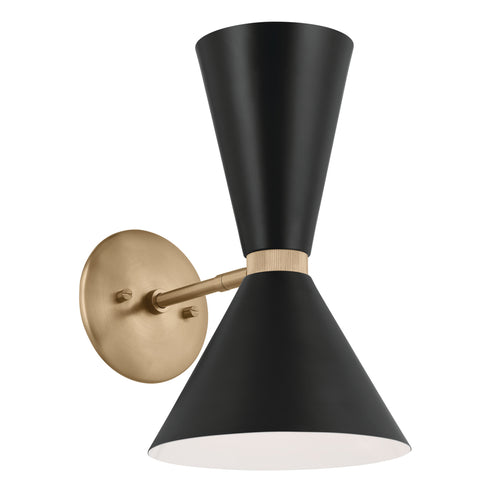 Kichler Phix Wall Sconce 2 Light in Champagne Bronze Finish Model: 52570CPZBK