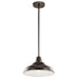 Kichler Pier 1 Light Outdoor Pendan Semi Flush Model: 49992BK