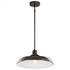 Kichler Pier 1 Light Outdoor Pendan Semi Flush Model: 49993BK