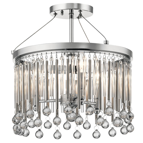 Kichler Piper 3 Light Semi Flush Model: 43726CH