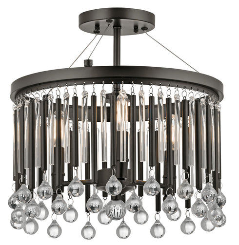 Kichler Piper 3 Light Semi Flush Model: 43726CH