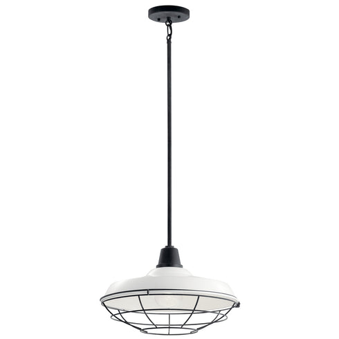Kichler Ridgewood 1 Light Outdoor Pendant Semi Flush Model: 49993GG