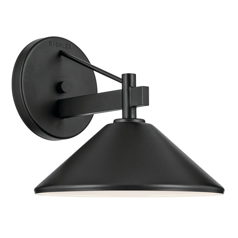 Kichler Ripley Indoo Outdoor Wall 1 Light in Black Finish Model: 49060BK