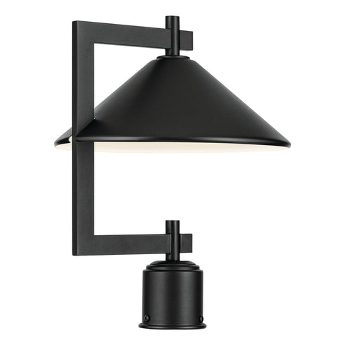Kichler Ripley Outdoor Post 1 Light in Black Finish Model: 49063BK