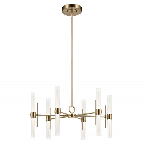 Kichler Riven Chandelier Medium 12 Light in Black Finish Model: 52752BKLED