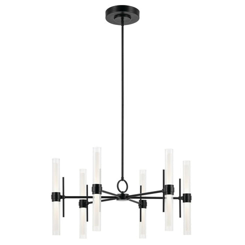 Kichler Riven Chandelier Medium 12 Light in Black Finish Model: 52752BKLED