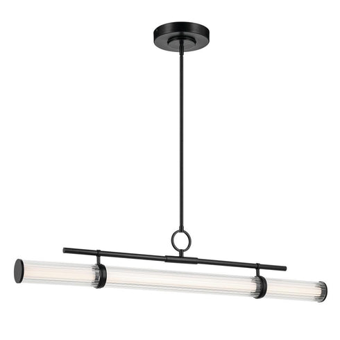 Kichler Riven Linear Chandelier Extra Large in Black Finish Model: 52753BKLED