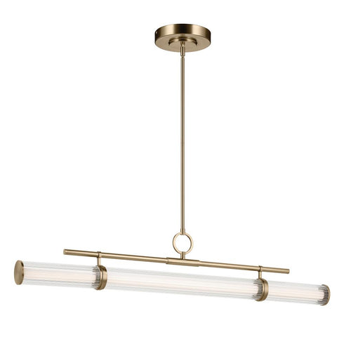 Kichler Riven Linear Chandelier Extra Large in Black Finish Model: 52753BKLED