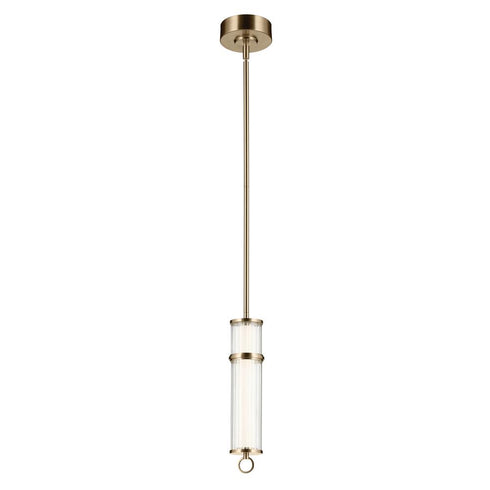 Kichler Riven Mini Pendant 1 Light in Black Finish Model: 52755BKLED