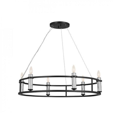 Kichler Rosalind 6 Light Chandelier Model: 52490BK