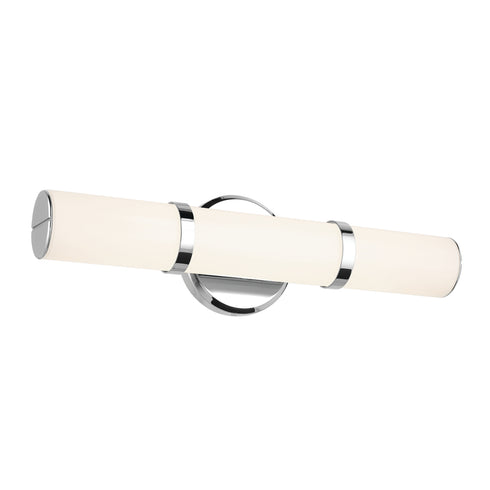 Kichler Rosh 18 Inch Bath Bar Small LED with White Glass in Black Model: 55187BKLED