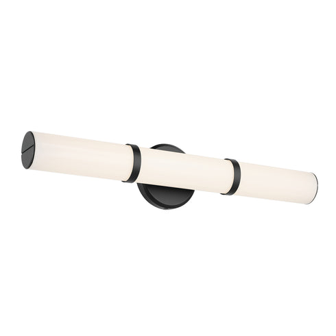 Kichler Rosh 24.25 Inch Bath Bar Medium LED with White Glass in Black Model: 55188BKLED