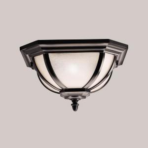 Kichler Salisbury Outdoor Ceiling 2 Light in Black Finish Model: 9848BK
