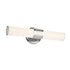 Kichler Sashi 18 Inch Bath Bar Small LED with White Glass in Black Model: 55191BKLED