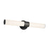 Kichler Sashi 24.25 Inch Bath Bar Medium LED with White Glass in Black Model: 55192BKLED