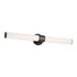 Kichler Sashi 32 Inch Bath Bar Large LED with White Glass in Black Model: 55193BKLED