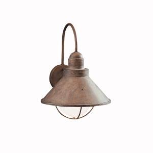 Kichler Seaside Outdoor Wall 1 Light in Olde Brick Finish Model: 9023OB