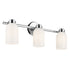 Kichler Shae 24.25 Inch 3 Light Vanity Light with White Opal Glass in Black Model: 55202BK
