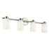 Kichler Shae 31 Inch 4 Light Vanity Light with White Opal Glass in Black Model: 55203BK
