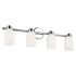Kichler Shae 31 Inch 4 Light Vanity Light with White Opal Glass in Black Model: 55203BK
