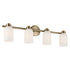Kichler Shae 31 Inch 4 Light Vanity Light with White Opal Glass in Black Model: 55203BK