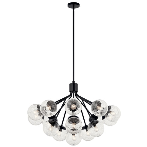 Kichler Silvarious Chandelier Convertible 16 Light in Black Finish Model: 52702BK