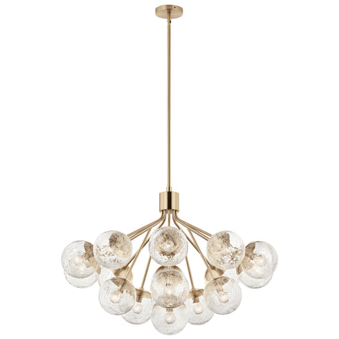 Kichler Silvarious Chandelier Convertible 16 Light in Black Finish Model: 52702BK