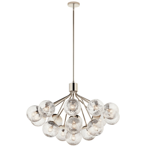 Kichler Silvarious Chandelier Convertible 16 Light in Black Finish Model: 52702BK
