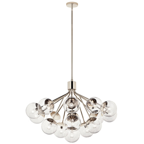 Kichler Silvarious Chandelier Convertible 16 Light in Black Finish Model: 52702BK
