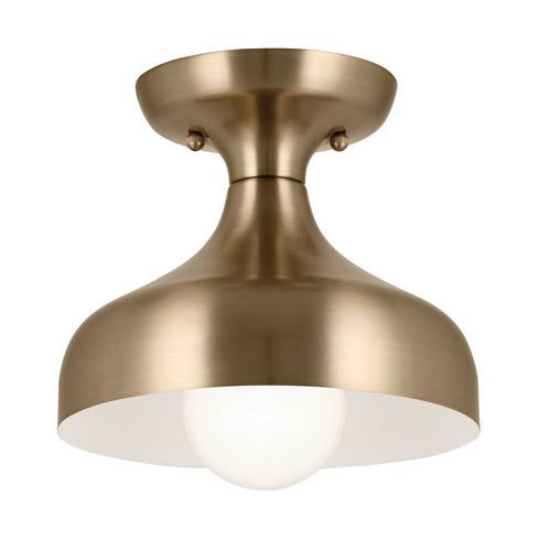 Kichler Sisu 6.5 Inch 1 Light Semi Flush In Black Model: 52599BK