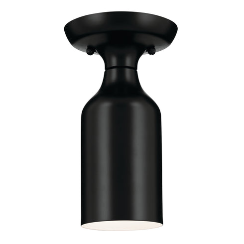 Kichler Sisu Semi Flush 1 Light in Black Finish Model: 52598BK