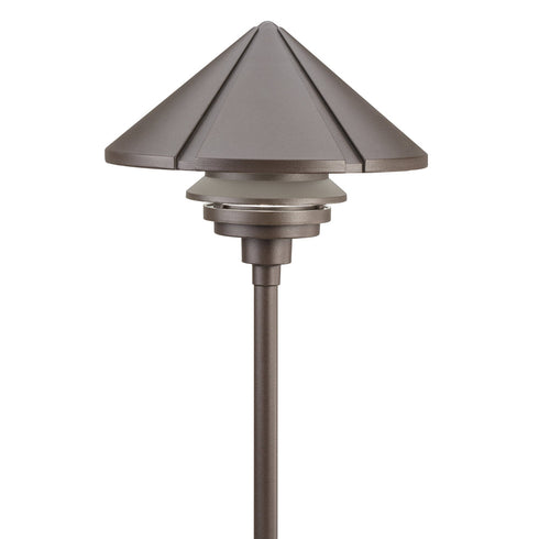 Kichler Six Groove Path & Spread 1 Light 120v Model: 15211AZT