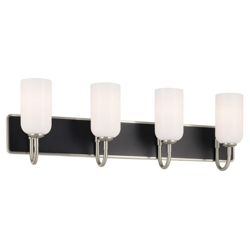 Kichler Solia 32 Inch 4 Light Vanity With Opal Glass Model: 55164CPZ