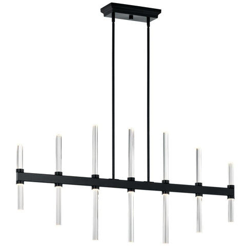 Kichler Sycara Linear Chandelier 14 Light in Black Finish Model: 52670BK