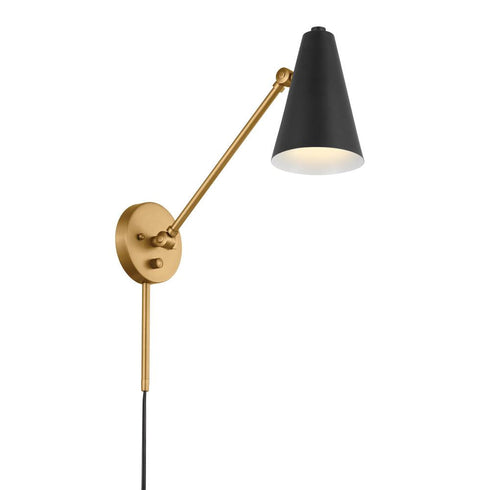Kichler Sylvia 1 Arm Wall Sconce Natural Brass With Model: 52485NBRB