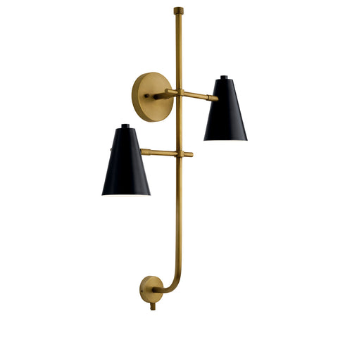 Kichler Sylvia™ 2 Light Wall Sconce Black And Model: 52174BK
